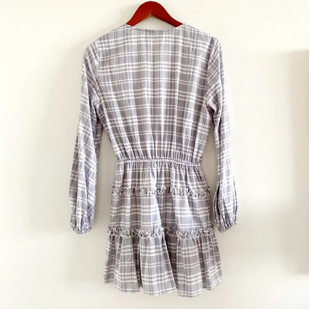 The Fifth Label Ivy Stripe Mini Dress Dress Gray White - Picture 5 of 14